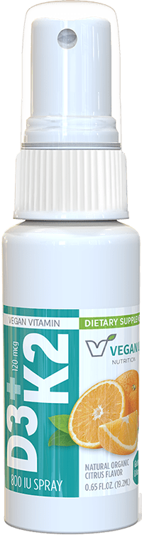 Vitamin D3 + Vitamin K2 spray bottle