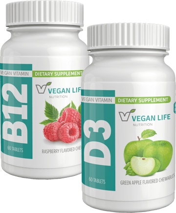 B12 and D3 chewables bottles