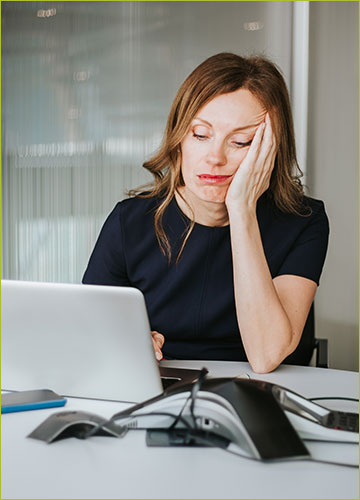 Woman Tired at Computer